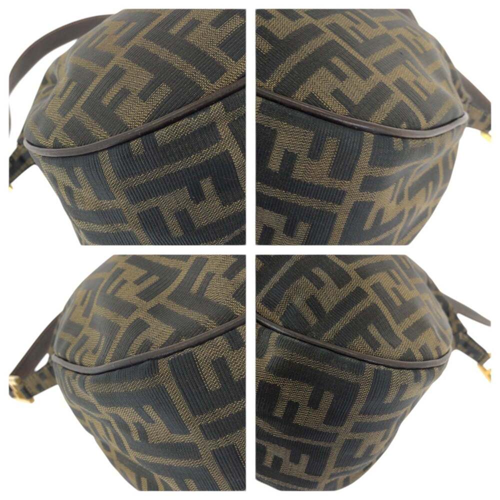FENDI Brown Leather Zucca Messenger Shoulder Bag - Picture 3 of 10